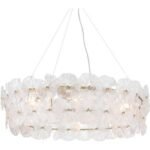 Possini Euro Design Filoli 34.5" Modern Pendant Chandelier 8-Light Gold Satin Bronze