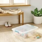 32qt Clear Storage Bin with Latches - Brightroom - Image 2