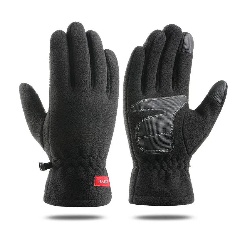 H09ab1a456fef4ab78c3eae0d1eacdc3cc.jpg Men Women Winter Polar Fleece Silica Gel Non Slip Touch Screen Driving Mitten Plus Velvet Thick Warm Sport Cycling Glove F22 - Image 1