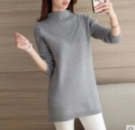 Spring Autumn Winter New Turtleneck Sweater Women's Jumper Medium Long Wool Knit Top Pullover Bottoming Sweaters Pulls Femmes - Image 2