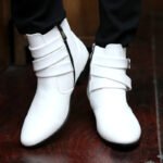 VUSUVON Fashion Men Spring Autumn Pointed Toe Height Increase Chelsea Ankle Boots Western High Top Casual Shoe PU Leather - Image 16