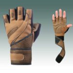 Men Body Building Brand Fitness Gloves Gyms Equipment Man Weight lifting Non-slip breathable Long Wrist Wrap Black Brown Mittens - Image 2