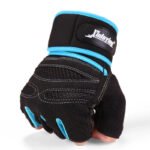 Men Body Building Brand Fitness Gloves Gyms Equipment Man Weight lifting Non-slip breathable Long Wrist Wrap Black Brown Mittens - Image 4