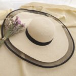 HT2504 Sun Hat Summer Anti-UV Lady Wide Brim Hat Women Solid Plain Floppy Summer Straw Hats for Women Female Mesh Brim Beach Hat - Image 5