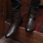 VUSUVON Fashion Men Spring Autumn Pointed Toe Height Increase Chelsea Ankle Boots Western High Top Casual Shoe PU Leather - Image 12