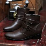 VUSUVON Fashion Men Spring Autumn Pointed Toe Height Increase Chelsea Ankle Boots Western High Top Casual Shoe PU Leather - Image 9