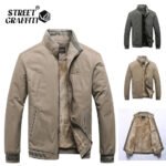 2025 Autumn Men Jackets 100% Cotton Chaqueta Casual Solid Fashion Vintage Warm Vestes Coats High Quality M-5XL Winter Jacket Men