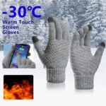 Winter Warm Set Hat and Gloves Winter Accessories Balaclava Cap Men's Sports Touchscreen Faux Cashmere Gloves Cold Weather Gear - Image 5