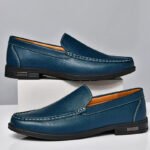 Genuine Leather Men Footwear Slip on Office Man Formal Shoes Wedding Party Men Dress Shoes Breath Driving Lazy Loafers Moccasins - Image 2