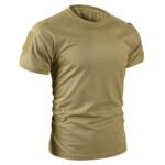 Tactical Short Sleeve T-Shirt Army Military Men's Athletic Tops Workout Gym Training T Shirt Quick Dry Outdoor Hiking Shirt - Image 2