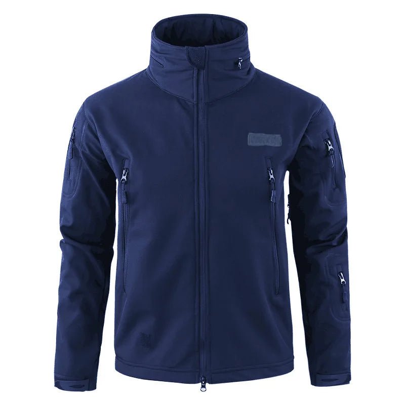 S03a1bccbfb774d9f8391c9fc50762da5Q.jpg Outdoor Tactical Jacket Men's Stand-up Collar Plush Thickened Soft Shell Jacket Winter Windproof Waterproof Camouflage Coat - Image 1
