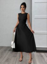 Black Red Contrast Off-Shoulder Mini Dress Bow Detail Bodycon Party Clubwear Women Fashion - Image 2
