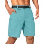 Mens Cargo Hiking Shorts Water Resistant Quick Dry Lightweight Breathable Tactical Shorts with Nylon Belt - Image 32