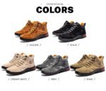 FLYLAND Men's Ankle Boots Casual Leather Shoes Fashion Vintage Hand Stitching Soft Business Handmade Shoes - Image 19