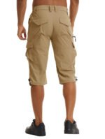 Men's Cargo Work Shorts Quick Dry 3/4 Length Capri Pants Multi-pockets Knee Length Trousers Summer Board Beach Shorts - Image 2