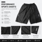 One Size Men Polyester Quick Dry Athletic Shorts Elastic Drawstring Zipper Pockets Jogging Workout Running Sport Shorts - Image 6