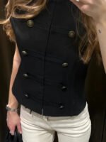 SLTNX Women's Top 2026 Spring New Black Sleeveless Rope Knot Decorative Slim Fit Top Vest Unique Fashion Cool Trendy - Image 3