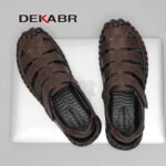 DEKABR Casual Shoes Men Sandals Real Leather Outdoor Mens Summer Sandals Fashion Comfortable Soft Sandals Plus Size 38-48 - Image 4