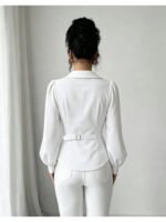 Fashion women Blouses and Shirts White Long Sleeve Blouse 2026 New Spring Autumn Basic Tops Chic Women's Shirt for Women office - Image 2