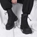 Luxury Brand Boots Chelsea Men's Boots Leather Men Designer Boots Fashion Casual Business Black Boots Thick Soled Mid Top Boots - Image 2