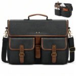 Messenger Bag Men Canvas 15.6 Inch Computer Laptop Bag Waterpfoof Satchel Bags For Men Work Office