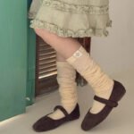 Korean Thigh High Socks Women Stockings Solid Color Mesh Calf Socks Stockings Japanese JK Knee High Socks Thigh High Stockings - Image 5