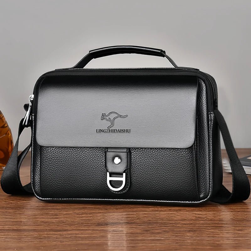 S0ec4ed0ccabe4d41b2f634deb072fe7eL.jpg Stylish Men's Leather Shoulder Bag, Casual Crossbody Purse with Adjustable Strap, Perfect for Work, Travel, and Daily Commute - Image 1