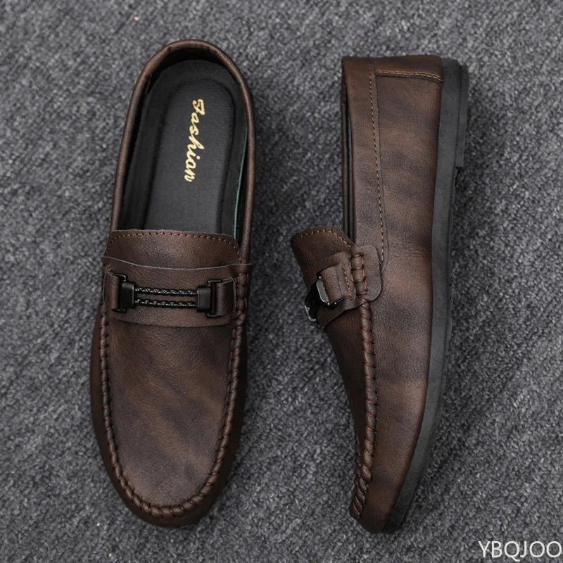 S0f0928f7f33d46a98b7c1380d54e02213.jpg Simple comfortable new spring summer soft soled lightweight men's fashionable versatile men's thick soled breathable men's shoes - Image 1