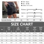 Men's Fitness Training Shorts,Summer Casual Black 2 In 1 Quick Dry Gym Running Shorts Outdoor Slim Quarter Pants - Image 2