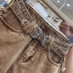 Rough Edge Sexy Denim Shorts 2026 Summer New Brown High Waist Hot Pants Jeans - Image 6