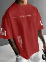 The 2025 summer new men's T-shirt is a casual and fashionable outdoor simple men's top with letter prints - Image 4