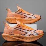 Men's Breathable Road Running Shoes - Shock-Absorbing and Wear-Resistant Soles, Eva Cushioning Pads, Lightweight Low-Top Sneakers with Striped Design, Suitable for Gym, Jogging and Everyday Wear, Stylish Sporty Style, with Ev - Image 4