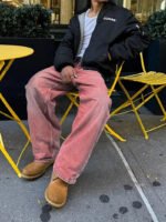 Men's Casual Retro Street Straight Leg Jeans with Pockets - Image 4
