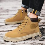 Ankle Boots Men Retro Work Shoes Autumn Winter Thick Bottom High Top Outdoor Boots Leather Waterproof High Quality Chelsea Boots - Image 6