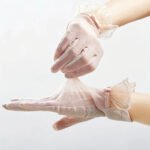 Sun Protection Lace Gloves Summer Touchscreen Breathable Non-Slip Driving Gloves Elegant Lace Design for Women Outdoor Shopping - Image 4