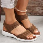 New Women Summer Fashion Sandals Mesh Casual Fish Mouth Sports Sandals Plus Size 43 Flying Woven Flat Shoes Sandalias Mujer - Image 5