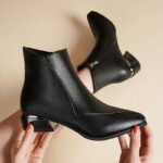 New Autumn Winter Woman Boots Women Shoes Ladies Low Heeled Ankle Boots Women Platform Warm Fleece Shoes Snow Boots Bottes - Image 5