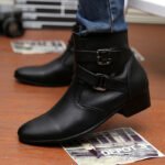 Hot Sale Luxury Chelsea Boots Men Pointed -toe Mens White Boots Black British Style High-heel Men Dress Boots Design Ankle Boot - Image 5
