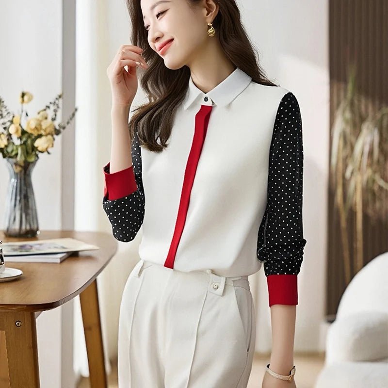 S1a1457b1f4a74e019f753477f6a97845z.jpg New elegant Women Blouses ladies shirts Blusas Mujer Long Sleeve Shirts causal Tops - Image 1