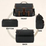 Messenger Bag Men Canvas 15.6 Inch Computer Laptop Bag Waterpfoof Satchel Bags For Men Work Office - Image 5