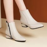 New Autumn Winter Woman Boots Women Shoes Ladies Low Heeled Ankle Boots Women Platform Warm Fleece Shoes Snow Boots Bottes - Image 3
