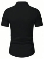 Men's Summer Minimalist Short Sleeved Shirt Fashionable Black Horse Logo Contrasting T-Shirt Men's Gift - Image 3