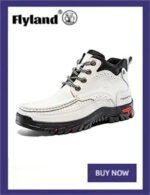 FLYLAND Men's Ankle Boots Casual Leather Shoes Fashion Vintage Hand Stitching Soft Business Handmade Shoes - Image 14