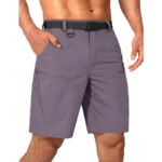Mens Cargo Hiking Shorts Water Resistant Quick Dry Lightweight Breathable Tactical Shorts with Nylon Belt - Image 14