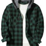 New Coat Spring and Autumn Men's Loose Plaid Hooded Shirt Large Size Fashion Casual Long sleeved Shirt Street StyleS-3XL