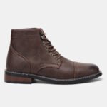 CAPTAIN ANKLE BOOTS Men's Vintage Combat Boots Lace-Up Cap Toe Ankle BOOTS - Image 4