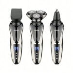 Men's 3 In 1 Electric Shaver Portable Travel Grooming Tool 1 Unit Birthday Gift Whole Body Washable 3D Floating Head Multi-function Beard Nose Hair Trimme Rechargeable Floating Blade Beard Nose Hair Trimmer Father's Day