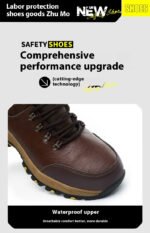 Waterproof Leather Indestructible Men Work Safety Boots Outdoor Military Boots Anti-smash Anti-puncture Industrial Shoes Male - Image 18