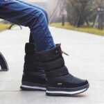 Platform Snow Boots Female Plus Size 42 White Women Boots Winter Shoes Warm Plush Mid-calf Boots Waterproof Rubber Non-slip - Image 3