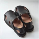 Summer Men's Shoes Flat Full Real Leather Sandal Cowhide Black Casual Old-fashioned Retro Outdoor Men's Sandals Old Man - Image 3